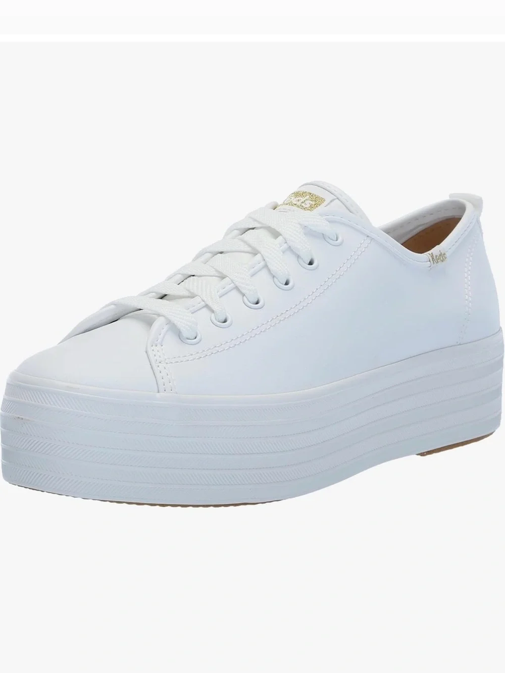 KEDS Triple Up White Leather Platform Sneaker Size 8